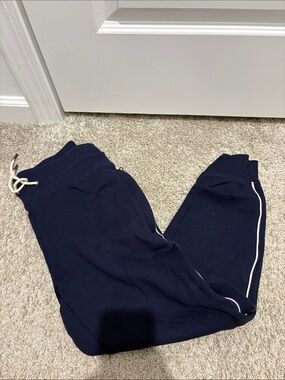 cotopaxi Navy Sweatpants with White Side Piping